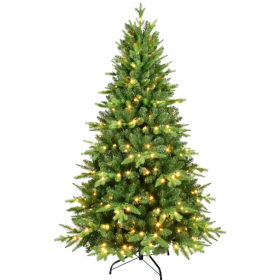 Christmas Tree 5,6,7,8,9ft PE PVC Hybrid Tree,hybrid Auto Tree Steel Wire,wire (Option: 5ft PEPVC mixed tree)